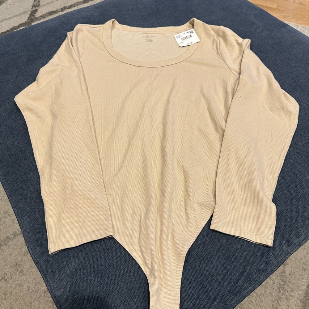 Beige Long Sleeve Bodysuit